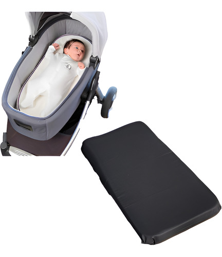 Colchonete Para Carrinho De Bebê Moises Universal Preto