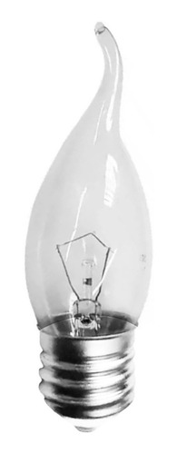 Lâmpada Vela Bico Torto 60w 220v E27 Clara Lustre 10 Peças Luz Branco-quente