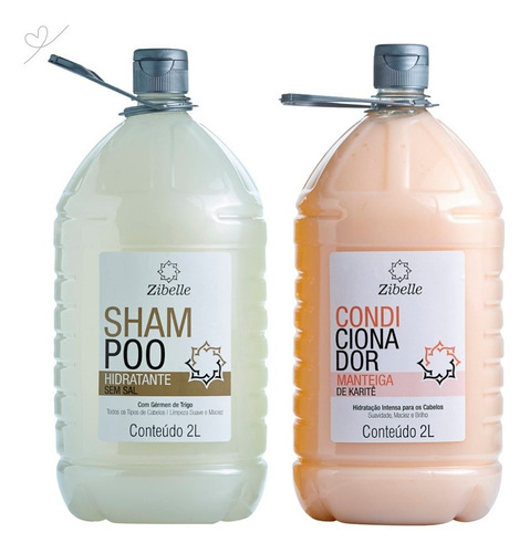 Kit Shampoo Sem Sal + Condi Manteiga De Karitê Suave 2l 