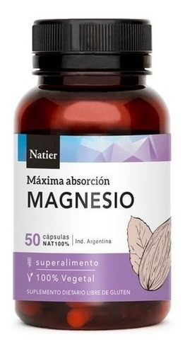 Magnesio Fatiga Muscular- Estres X 50 Capsulas. Natier