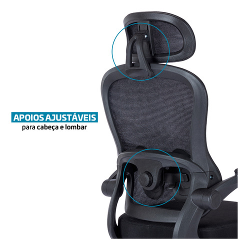 Cadeira Escritório Comfort Plus Ergonômica Sistema Relax Base Giratória Altura Ajustável Rodas Anti Risco Bme1 Belmóveis