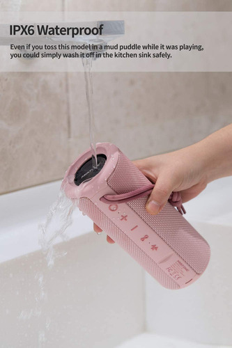 Parlantes Miatone, Bluetooth/impermeable/rosa