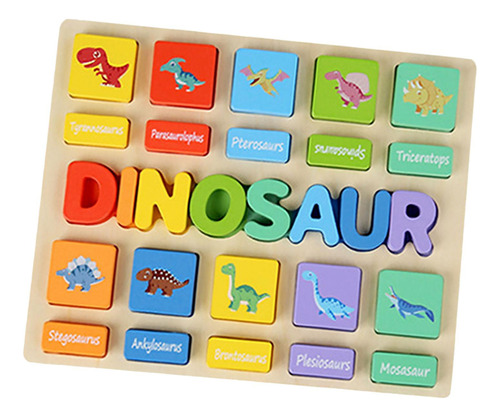 Juego De Rompecabezas Montessori, Juguete Hecho A Dinosaurio