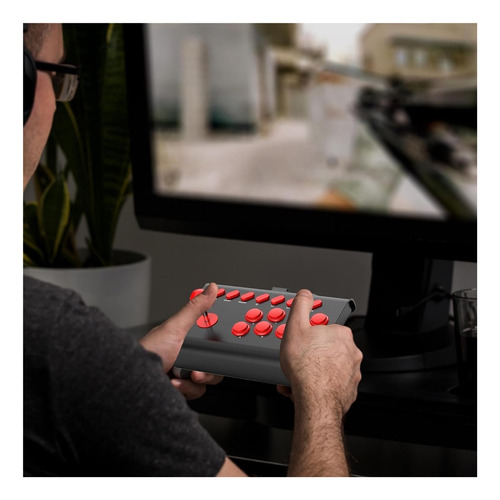 Fighting Joystick For Pc Y Consolas Juego Retro Negro Negro