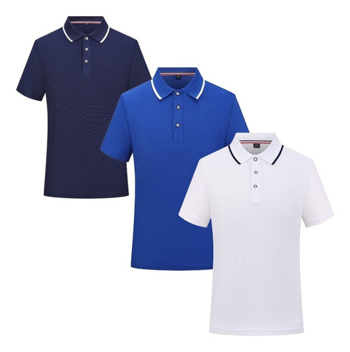 Paquete Kit De 3 Playeras Polo Casual Premium