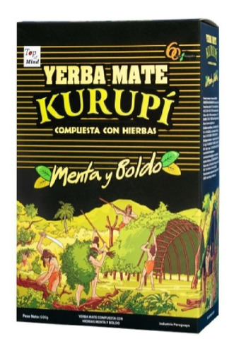 Yerba Mate Kurupí Paraguaya Menta Y Boldo 500g
