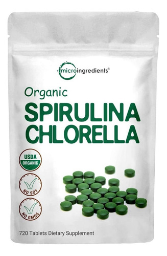 Chlorella Espirulina 3000 Mg Por Porcion 720 Tabletas