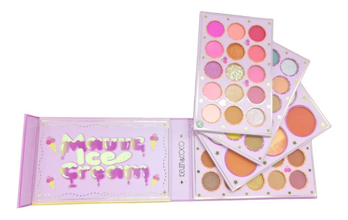 Paleta De Sombras De Ojos Iluminadores 51 Tonos Forma Abanic