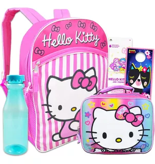Mochila Escolar Hello Kitty Color Rosa