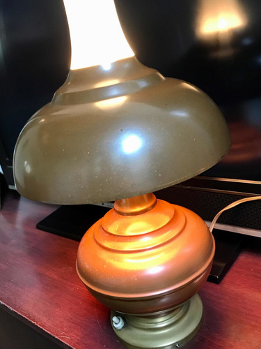 Imagen 6 de 6 de Antigua Lámpara De Mesa Quinqué De Cobre