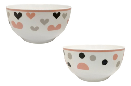 Cuenco Bowl Compotera Copetinero Ceramica Decorados Set X2