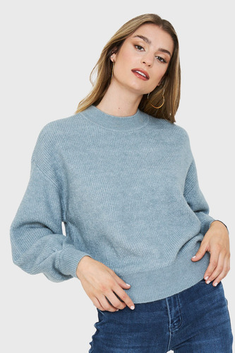 Sweater Básico Soft Menta Nicopoly