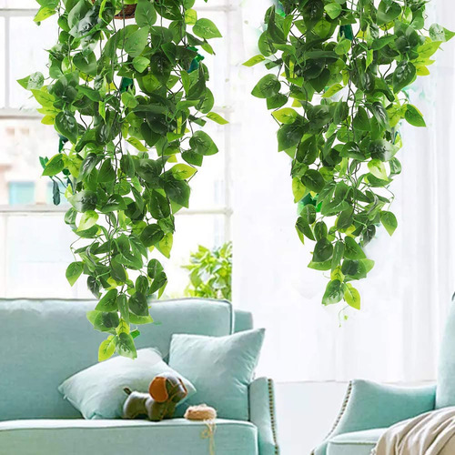 2 Plantas Colgantes Artificiales Para Decoración De Pared, I