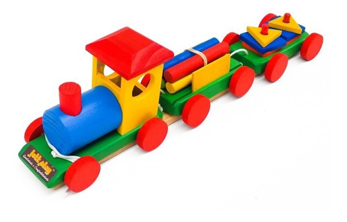 Brinquedo Em Madeira Trem Em Madeira - Trenzinho Infantil