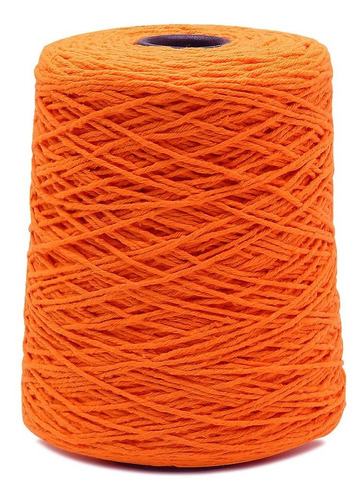 Barbante Neon Fial N.06 Com 500g 536mts Crochê Artesanato Cor 74- Laranja Neon