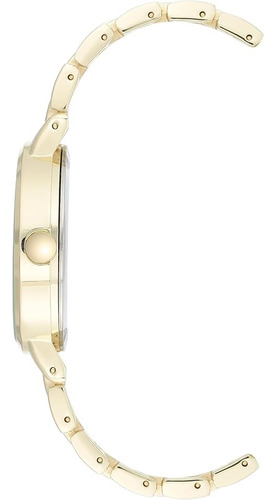 Reloj Nine West | Con Purpurina Dorado | Nw/2402glgb Fondo Grafito