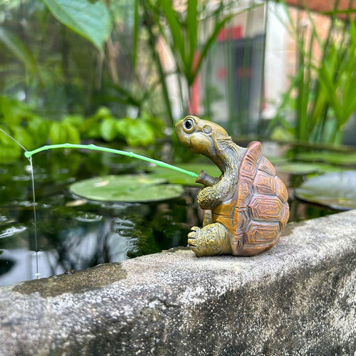 Figura Animal Fishing Tortuga Estatua Accesorios De Jardín