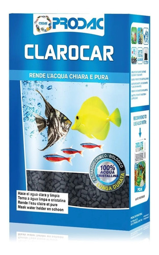 Acuarios Prodac Clarocar de carbón activado, 300 g, con medios químicos