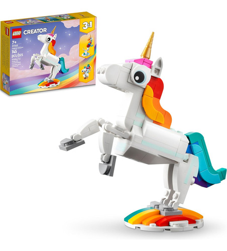 Juguete Lego Creator 3 En 1 Unicornio Magico, Se Transfor...
