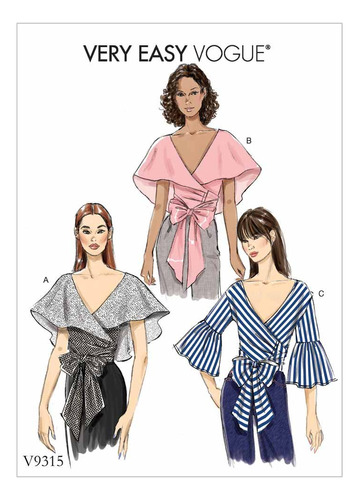 Vogue Patterns Patrón De Costura Superior De Misses, 6-8-1.