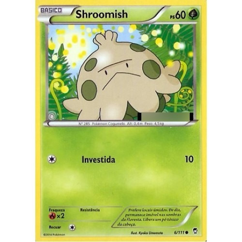 2x Shroomish Pokémon Planta Comum 6/111 - Pokemon Card Game
