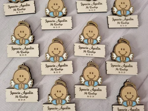 Llaveros Imanes Souvenir Bautismo Nena Varon X 12