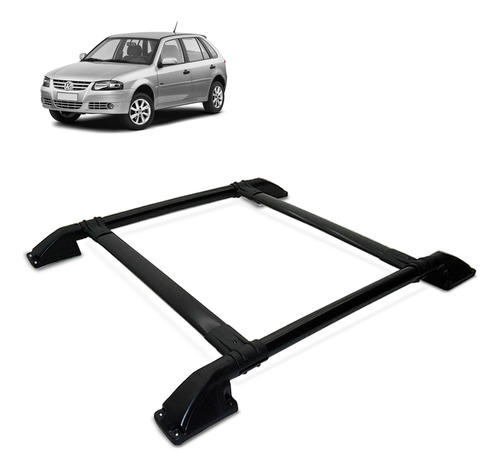 Rack Bagageiro De Teto Gol G4 2006 2007 Tubolar Preto