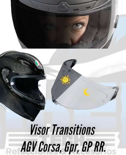 Visor Mica Casco Agv Gpr, Corsa, Gp-rr Transitions