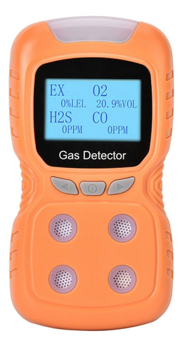 Co/h2s/o2/e Detector De Alarma De Seguridad Multigas Por Voz