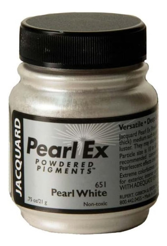 Jac-jpx1651 Pearl Ex Powdered Pigment, 0.75 Oz, White