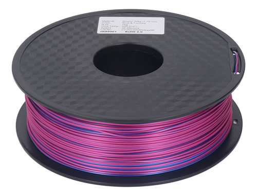 Filamento De Seda Pla, 1,75 Mm, Azul, Morado Y Rojo, Doble C