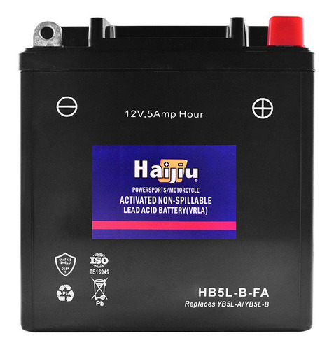 Batería Moto Haijiu Hb5l-b-fa Agm  Gel Libre Mantenimiento