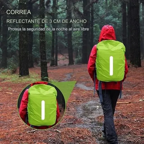 Funda Cubre Mochila Impermeable Reflectante 45-55 Litros