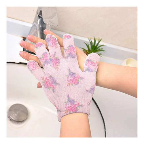10 Par Guantes De Baño Exfoliantes Avon Flores