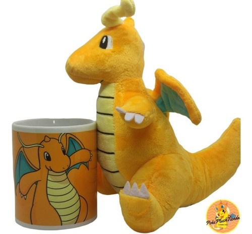 Dragonite Peluche Pokemon Promo Más Taza