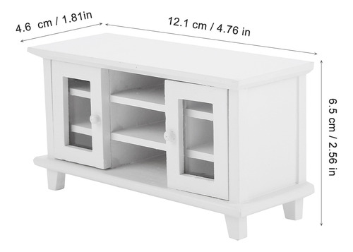 Mueble De Madera En Miniatura Blanco Blanco A Escala 1:12