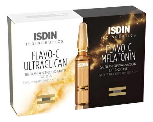 Isdin Isdinceutics Flavo-c Ultraglican Melatonin Ampollas Sensible Día/noche