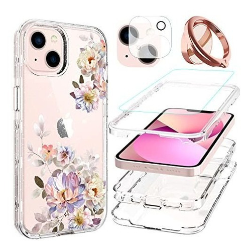 Acketbox Para iPhone 13 Funda Protectora De Pantalla Zhnde