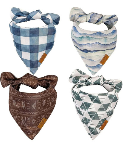 Bandanas Para Perros Remy + Roo - Paquete De 4 | Ryan Set | 