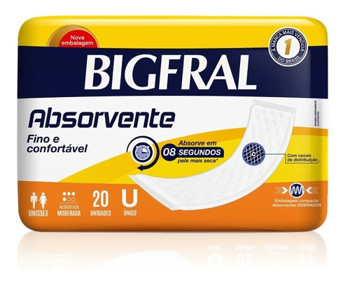 Kit Absorvente Bigfral 160 Unidades