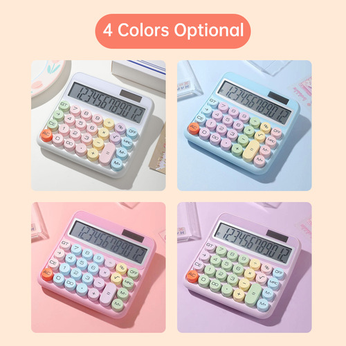 Calculadora De Colores Con Botón De Pantalla Redonda Con Inc