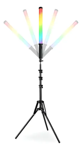 Bastão de LED Fotografia RGB DGM Luxceo-P400 com Tripé 2m Recarre...