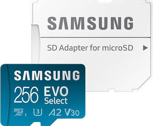 Tarjeta Micro Sd Samsung Evo Select 256gb C10 Adaptador 4k