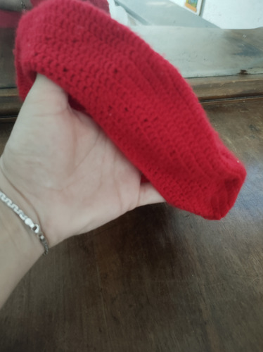 Boina Roja Tejida A Mano Usada Excelente Estado Rojo S (Usado)