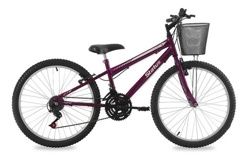 Mountain bike femenina Status Bike Donna R26 18v frenos v-brakes color rosa