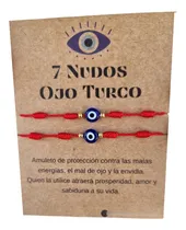Comprar Set 2 Pulseras Proteccion Hilo Rojo 7 Nudos Ojo Turco Pareja