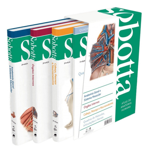 Livro Atlas De Anatomia Humana Sobotta 4 Vol 2018 24ed Novo