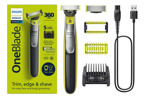 Afeitadora Philips Norelco Oneblade 360 Para Rostro Y Cuerpo