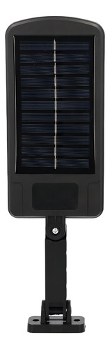 Lampara De Calle Recargable Solar Sensor Movimiento /e Color Negro