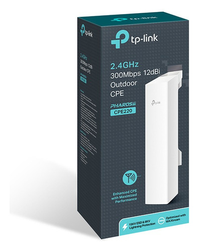 Radioenlace Tp-link Cpe220 De Exterior 2.4ghz 300mbps 12dbi